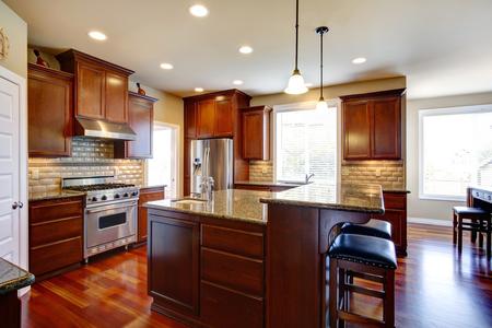 wood flooring custom cabinets custom lighting kitchen remodel Greenwood Village Colorado