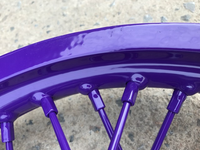 Powder coat online dirt bike rims