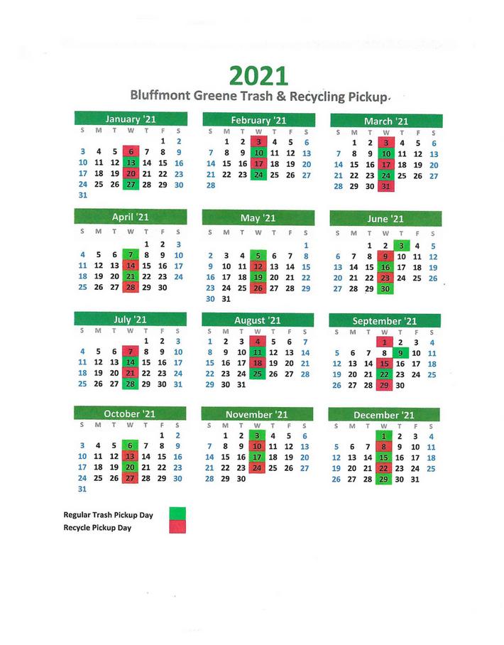 Framingham Trash Pickup Calendar Customize and Print