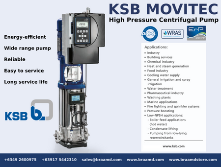 KSB Movitec High Pressure Centrifugal Pum