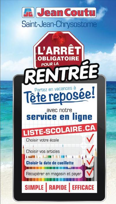 Liste Scolaire Jean Coutu L vis St Jean Chrysostome