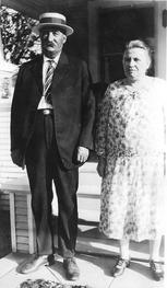 Carl and Katharina Jenner on the front steps of their home in Lodi in 1941