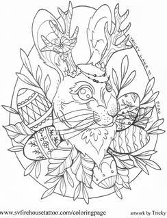 tattoo art coloring pages