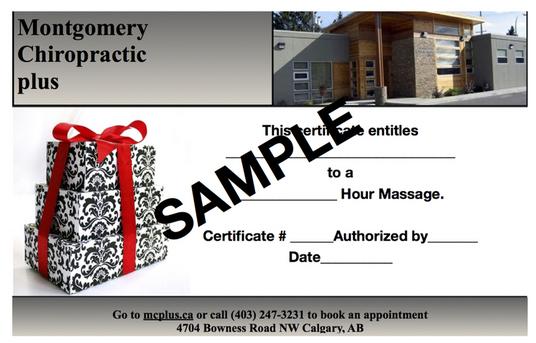 Sample Massage Gift Certificate