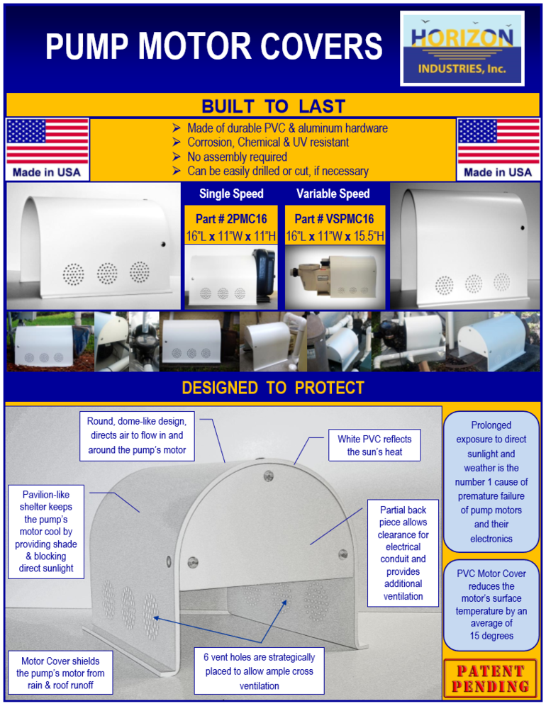 pool pump motor covers