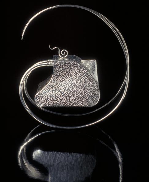 Sterling silver hand fabricated Rocking Teapot by Irish metalsmith Kevin O'Dwyer