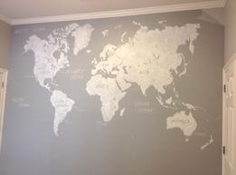 chalk board map