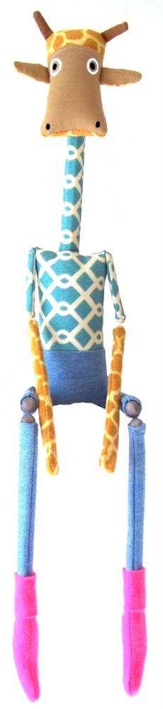 handmade giraffe dolls, giraffe toys, marionette, nursery decor, Twig Kids, folk art