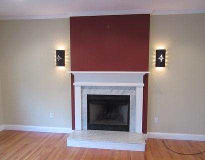 newly painted living room in Taunton, MA.