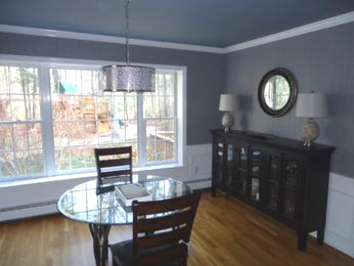 newly painted dining room in Foxboro, MA./painters