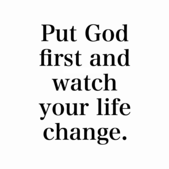 seek god first