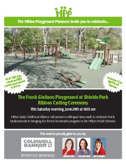 The Frank Giuliano Playground at Shields Park Ribbon Cutting Ceremony