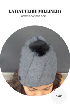 Fall/Winter Casual- Felt Skull Hat