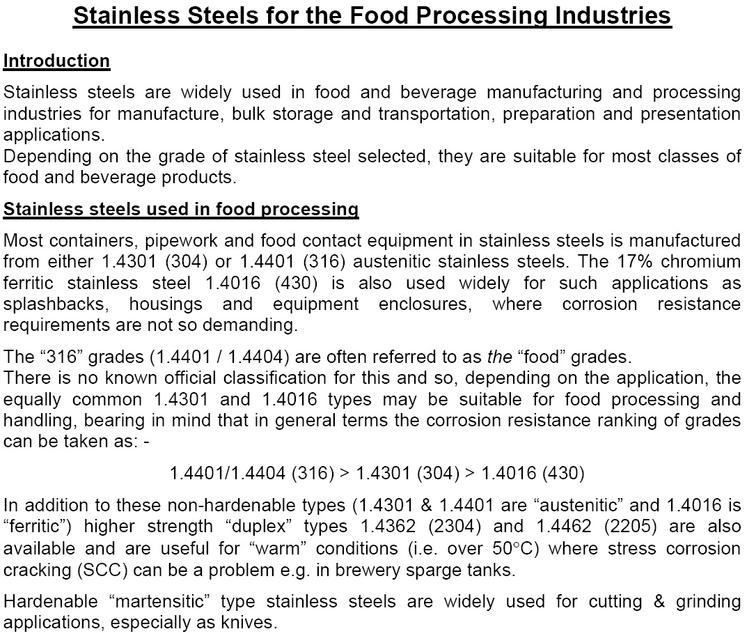 stainless steel use