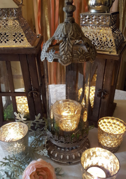 Lanterns and Mercury Glass for Wedding Decor in Minnesota