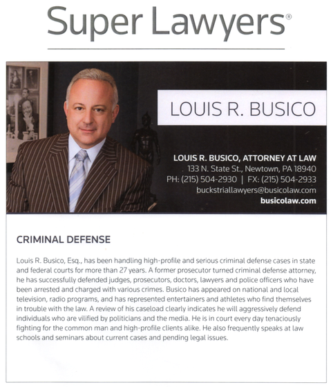 Louis Busico Attorney Philadelphia Magazine Super Lawyer