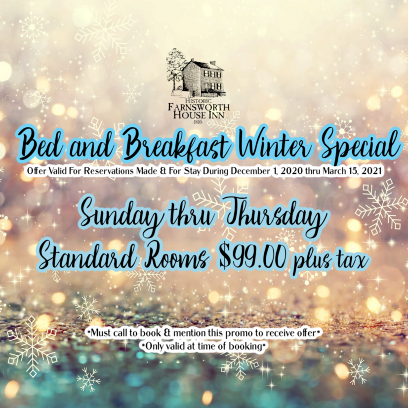 The Farnsworth House Bed and Breakfast Bed, Breakfast