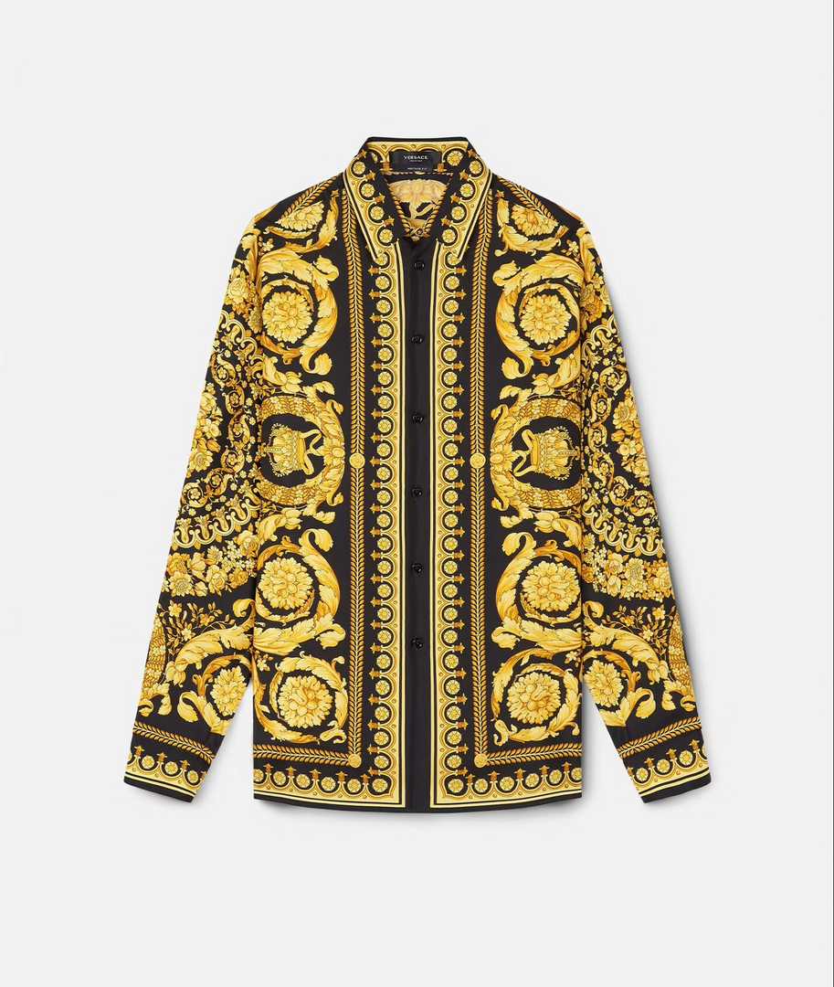 Versace silk hotsell shirt tupac