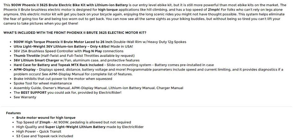 Electric Bike kits $399-$999