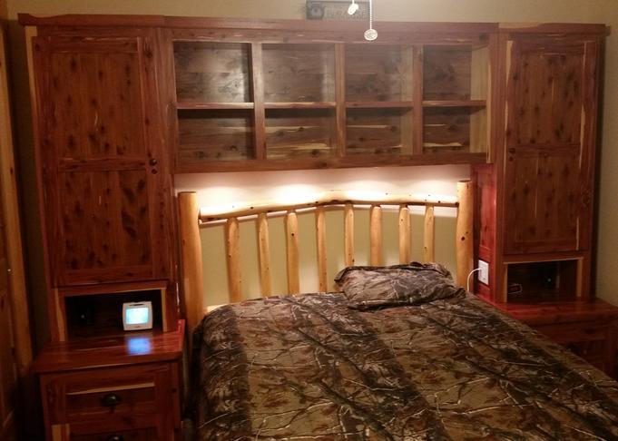 Concealment Headboard and Matching Nightstands Custom Furniture