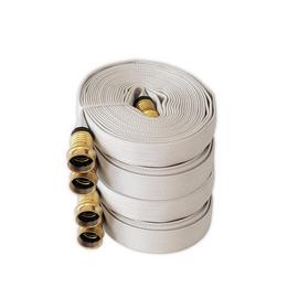 Pack of 4 FIRE HOSE, 3/4IN.X 25 FT., WHITE, 250 PSI