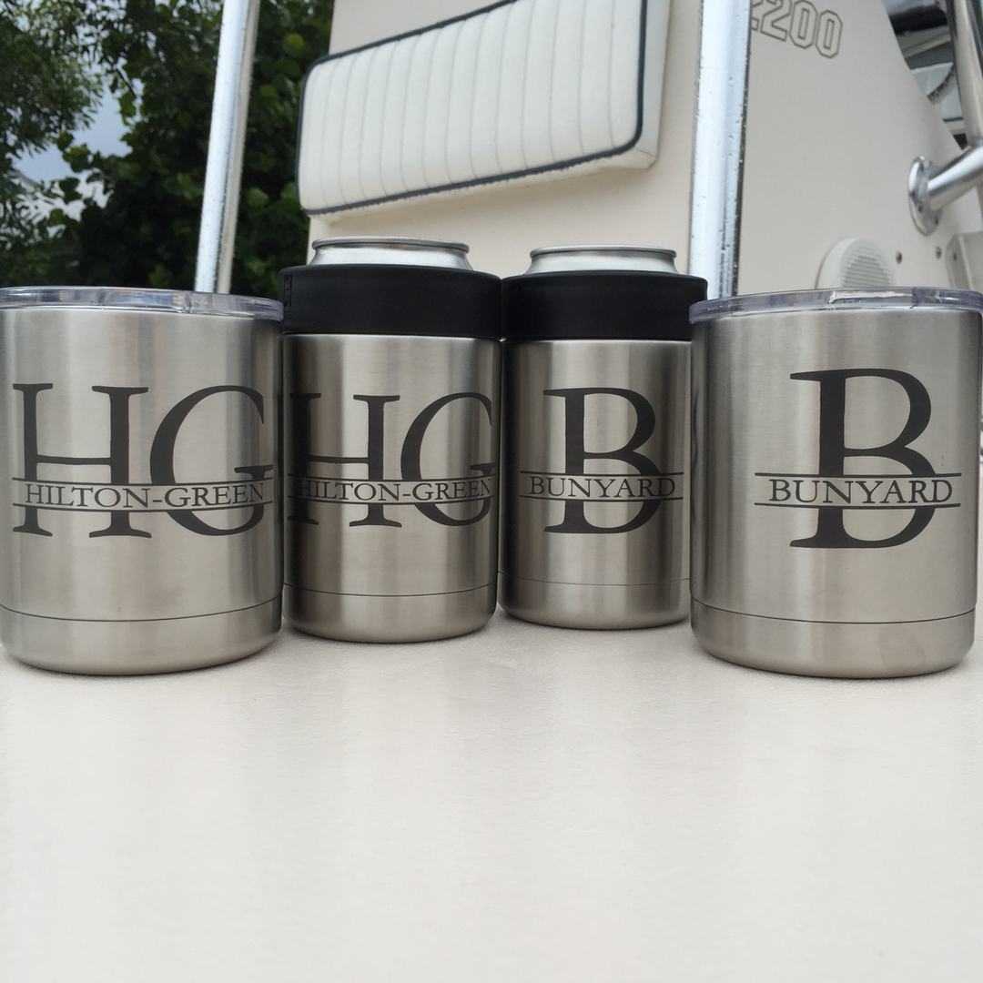 Naked Stainless Steel YETI etching - Finished Creations