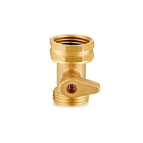 Garden Hose Inline 3/4” Shut-Off Ball Valve, Heavy Duty Solid Brass Connector