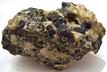 Blue gray Corundum Sapphire crystals, Baddeleyite, Biotite mica, Bozeman Corundum Co. Mine, Gallatin Gateway, Gallatin County, Montana, USA, ex Rutgers Geology Museum