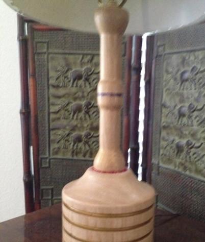Oak table lamp