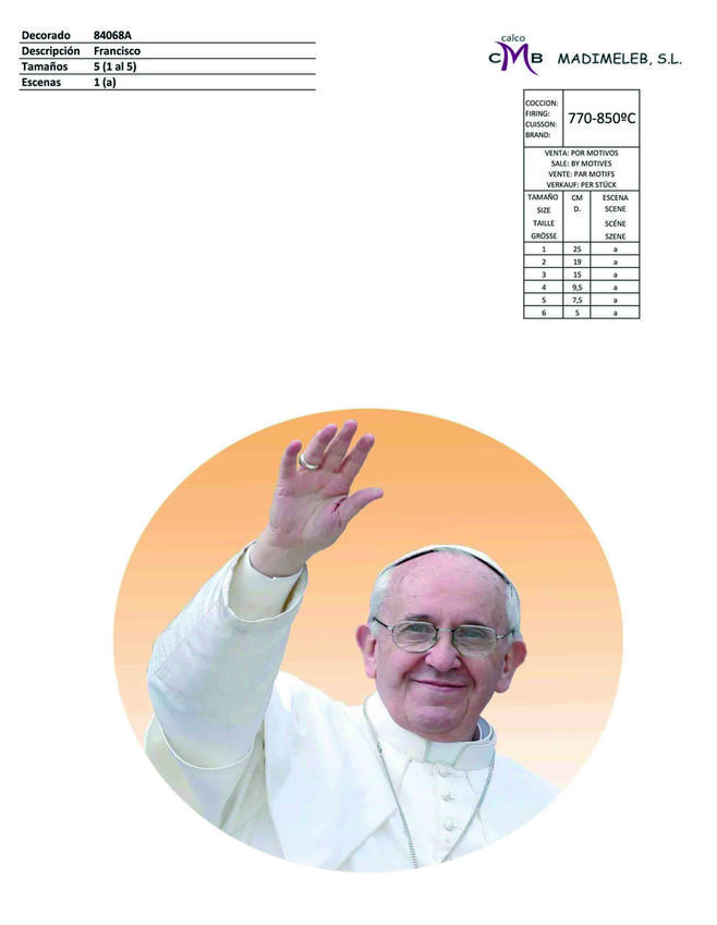 Pope catolic Religious Ceramic decals