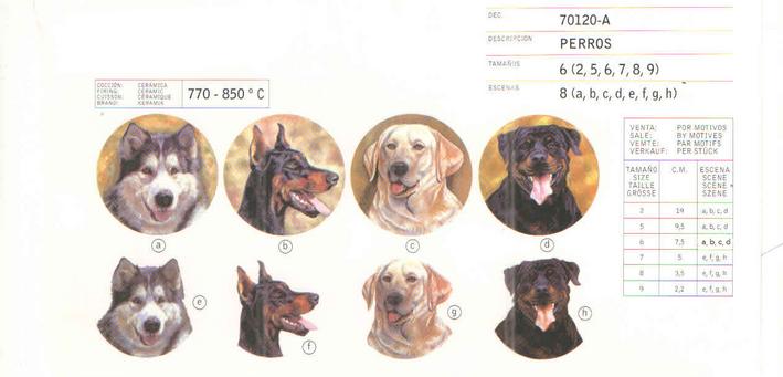 Dogs ceramic decals by Calcodecal