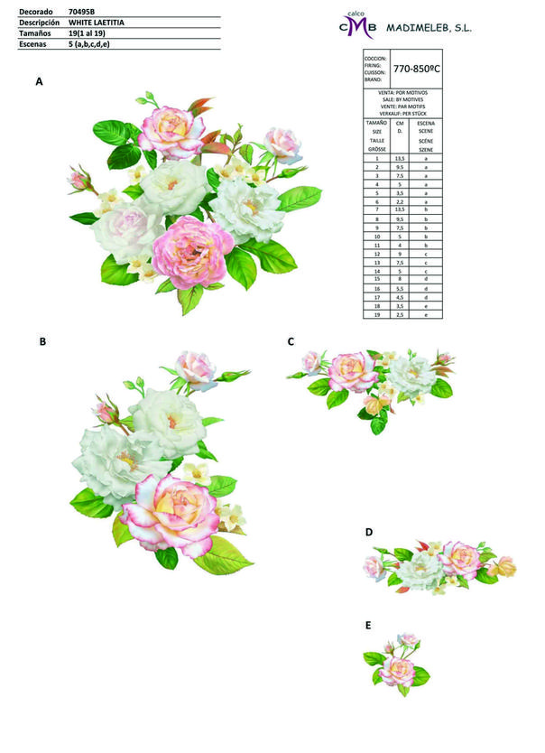 Calcas de flores para porcelana by Calcodecal Ceramic decals