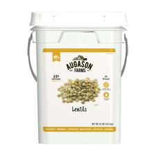Augason Farms Lentils 40lb 4 Gallon Pail – 231 Serving Bucket