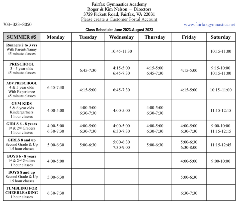 Registration Info