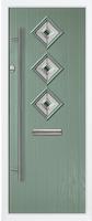 3 diamond composite door in chartwell green