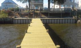 Bulkhead and pier after