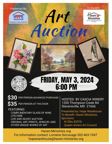 Art Auction, Friday, May 3, 2024, 6:00 PM