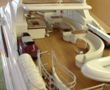 Bespoke luxury yacht model by Scale Model Builders