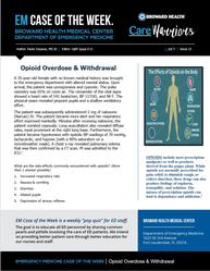 opioids, overdose, withdrawal, EM, Paula Vasquez