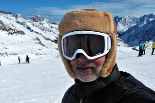 Lyal S. Sunga on Stubai Glacier Austria skiing