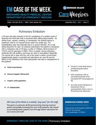 Pulmonary Embolism, PE, EM, triad, Joel John