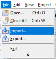 Select File tab and import Primavera P6