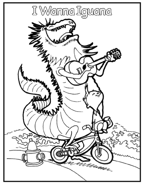 iguana coloring page