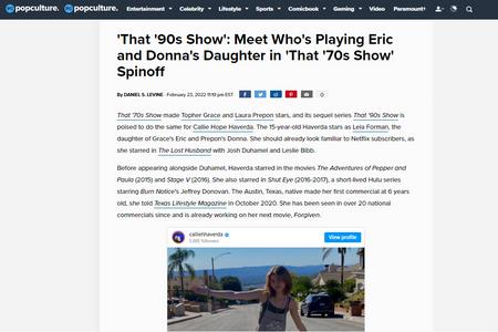'That 90s Show': Meet Who's Playing Eric and Donna's Daughter