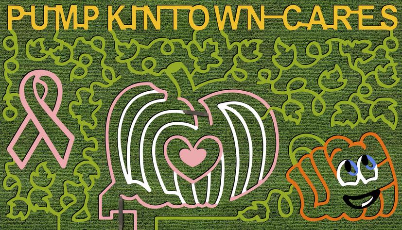 Picture of Hank's PumpkinTown Corn Maze Design, for 2018 it is Decade of Donuts