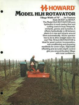 Howard Rotavator Model HLH Brochure