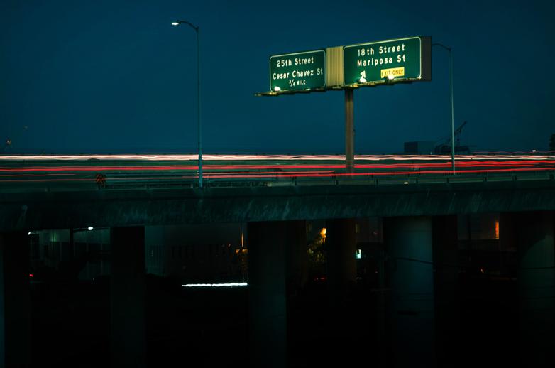 san francisco city freeway night photo