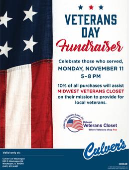 #Culvers #Fountain Square Waukegan, Illinois #Midwest Veterans Closet, #Midwest Veterans Closet #Veterans #Illinois #Football #Grosvenor #Ken GrosvenorMemorial Games