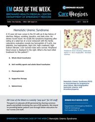 HUS, hemolytic uremic syndrome, gina furicchia