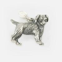 Labrador Retriever Puppy Dog Charm 3 Dimensional Solid Sterling Silver
